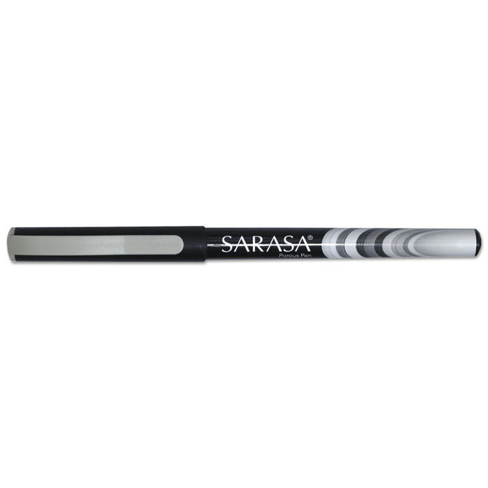 Sarasa Stick Porous Point Pen, Fine 0.8mm, Assorted Ink/Barrel, 12/Set
