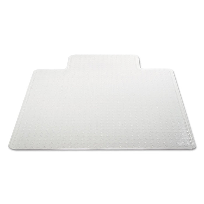 Moderate Use Studded Chair Mat for Low Pile Carpet, 45 x 53, Wide Lipped, Clear