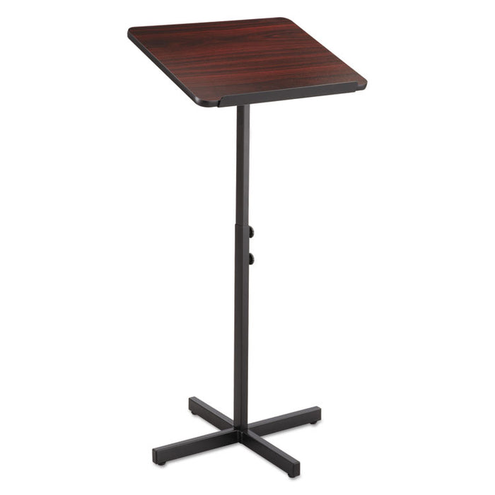 Adjustable Speaker Stand, 21w x 21d x 29.5h to 46h, Mahogany/Black