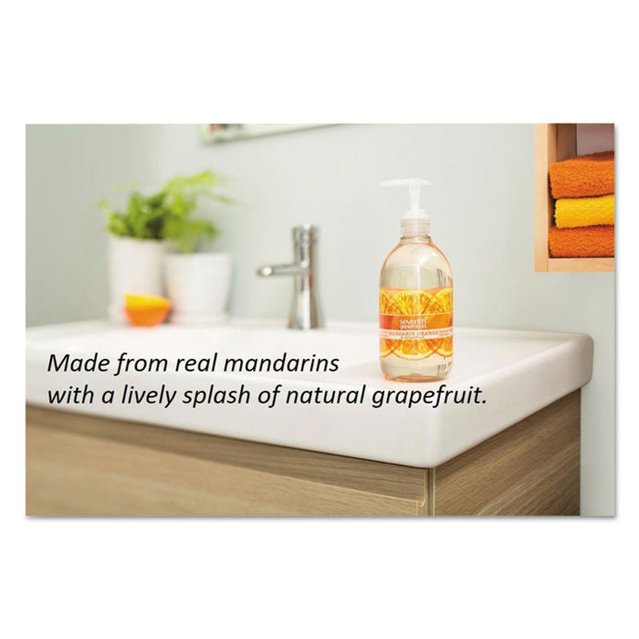 Natural Hand Wash, Mandarin Orange and Grapefruit, 12 oz Pump Bottle, 8/Carton