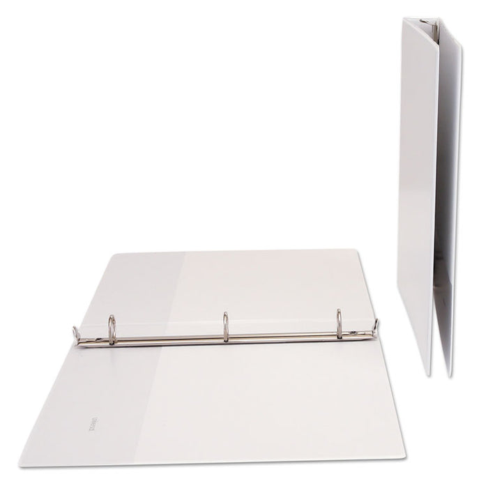 Economy Round Ring View Binder, 3 Rings, 1" Capacity, 11 x 8.5, White