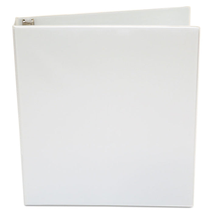 Economy Round Ring View Binder, 3 Rings, 1" Capacity, 11 x 8.5, White