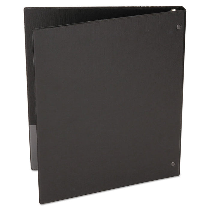 Economy Non-View Round Ring Binder, 3 Rings, 1" Capacity, 11 x 8.5, Black