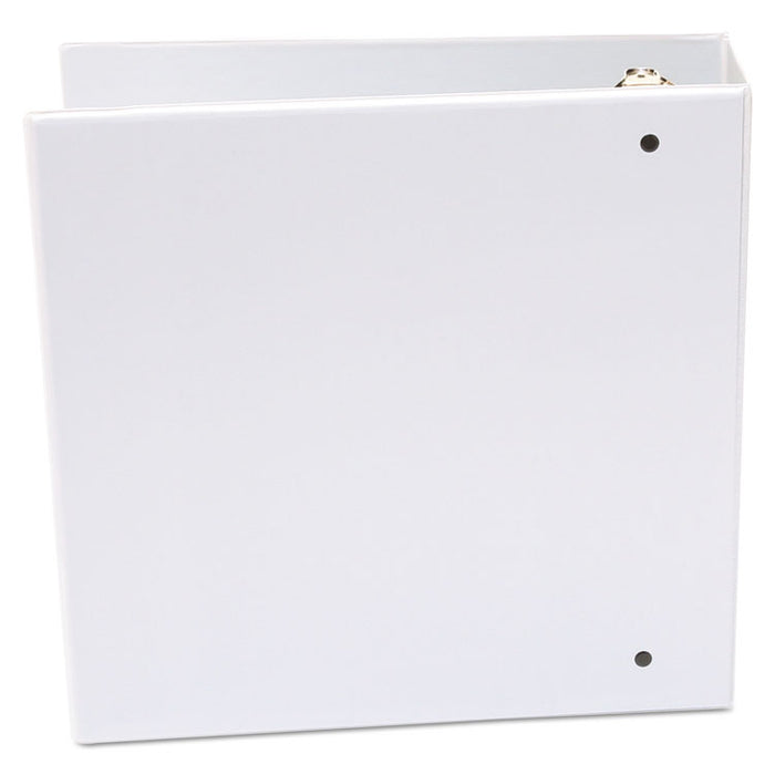 Economy Round Ring View Binder, 3 Rings, 3" Capacity, 11 x 8.5, White