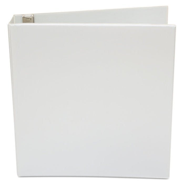 Economy Round Ring View Binder, 3 Rings, 1.5" Capacity, 11 x 8.5, White