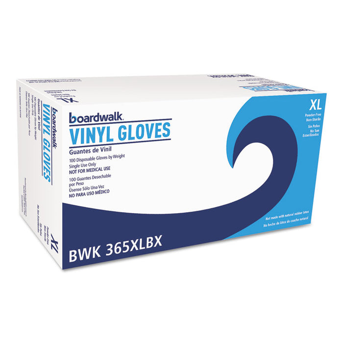 General Purpose Vinyl Gloves, Powder/Latex-Free, 2 3/5mil, XLarge, Clear,1000/CT