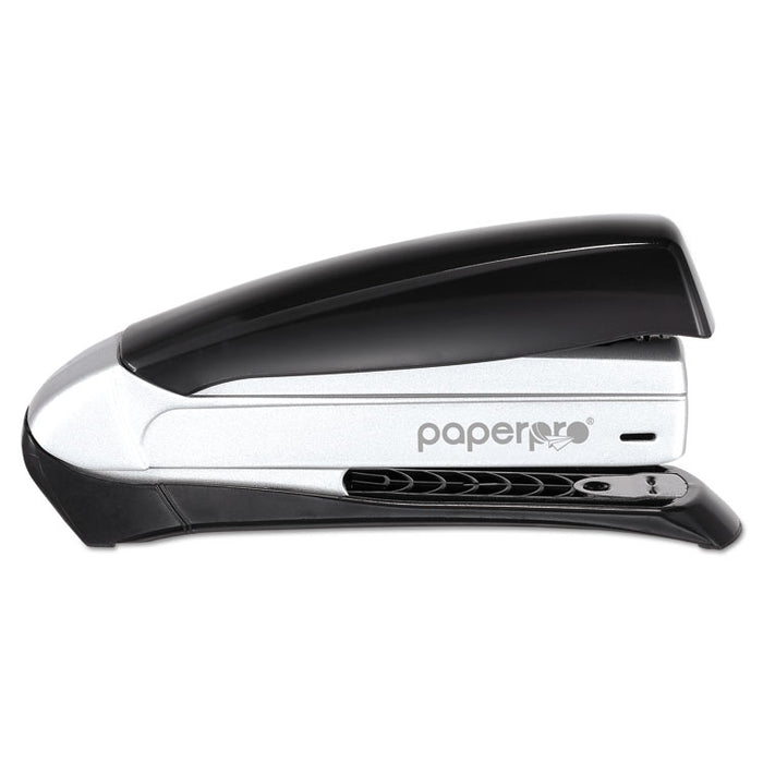 Inspire Premium Spring-Powered Full-Strip Stapler, 20-Sheet Capacity, Black/Silver