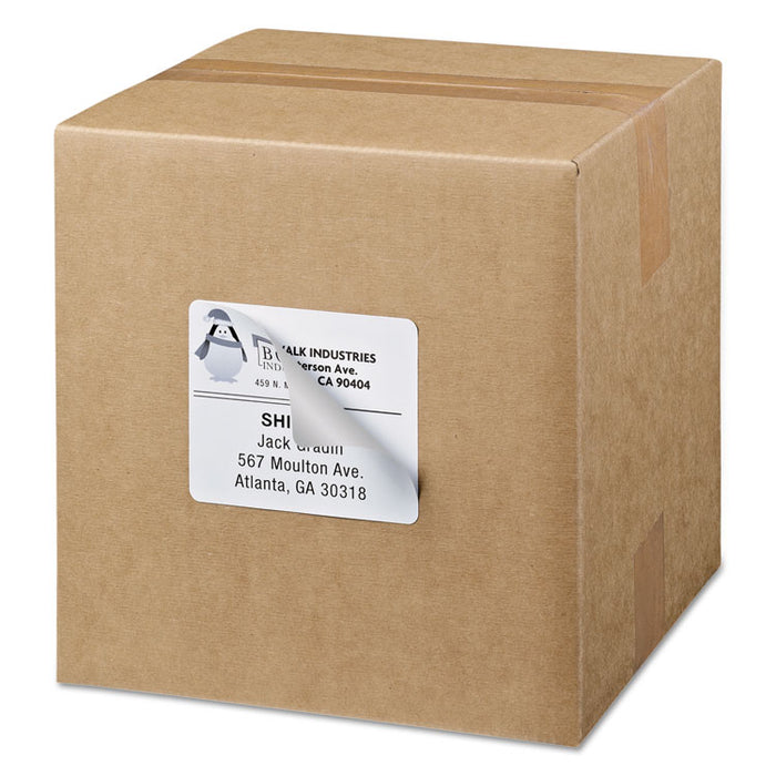 Shipping Labels w/ TrueBlock Technology, Inkjet/Laser Printers, 3.33 x 4, White, 6/Sheet, 500 Sheets/Box