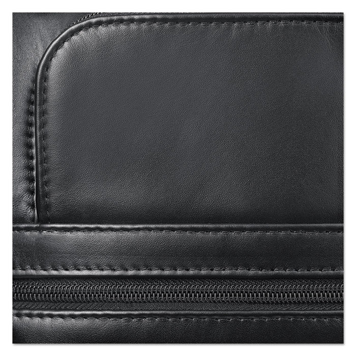 Classic Leather Rolling Case, 15.6", 16 7/10" x 7" x 13", Black