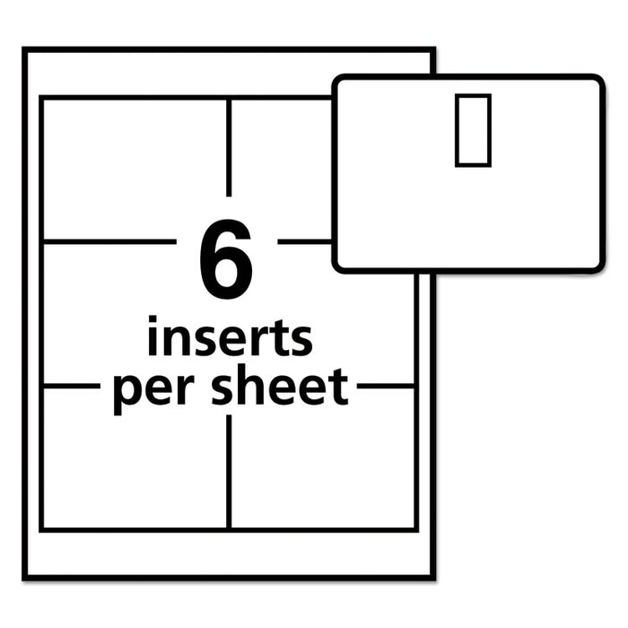 Clip-Style Name Badge Holder with Laser/Inkjet Insert, Top Load, 4 x 3, White, 40/Box