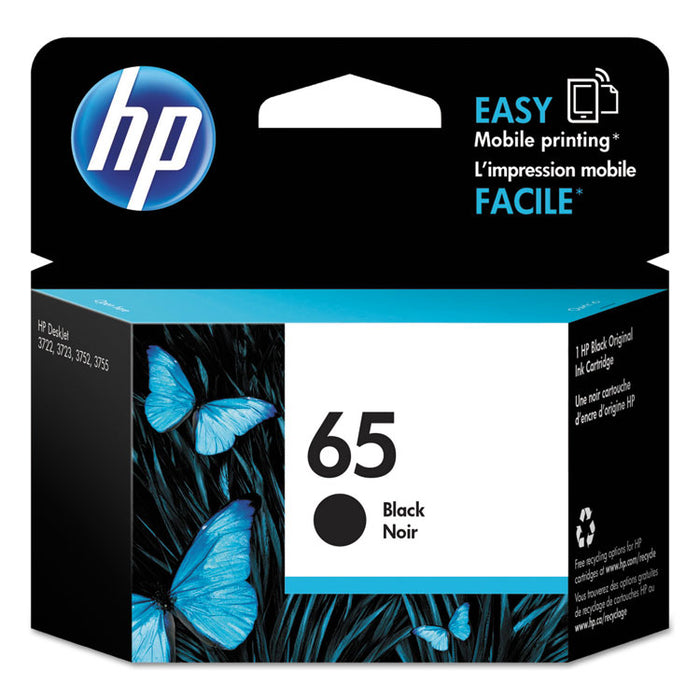 HP 65, (N9K02AN) Black Original Ink Cartridge