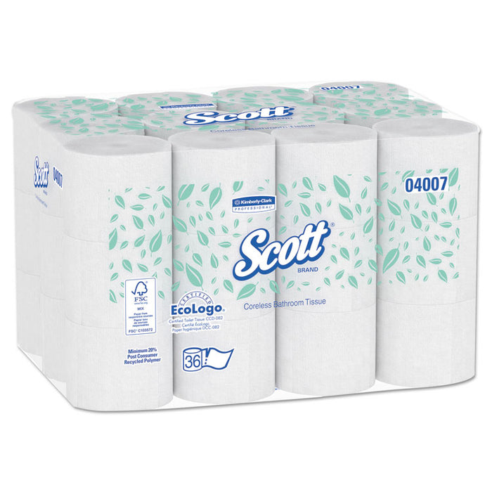 Essential Coreless SRB Bathroom Tissue, Septic Safe, 2-Ply, White, 1000 Sheets/Roll, 36 Rolls/Carton