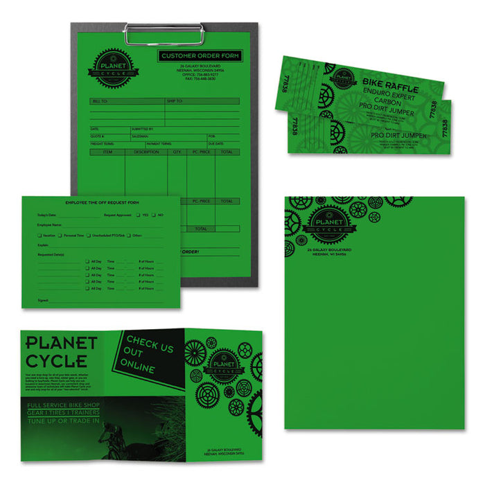Color Paper, 24lb, 8.5 x 11, Gamma Green, 500/Ream