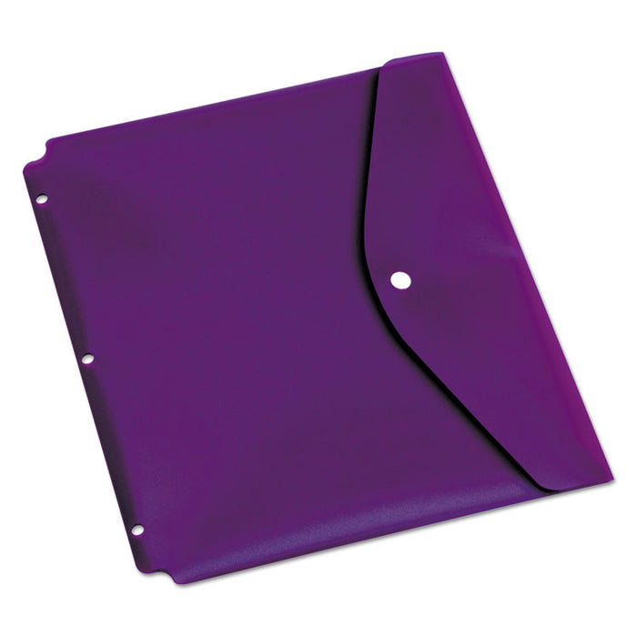 Dual Pocket Snap Envelope, 11 x 8 1/2, Assorted Colors, 5/Pack