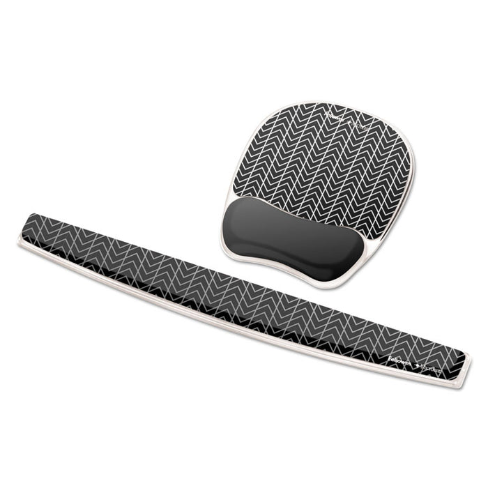 Photo Gel Wrist Rest with Microban, 18 1/2 x 2 5/16 x 3/4, Gray/White