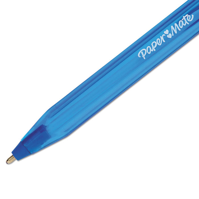 InkJoy 100 Ballpoint Pen, Stick, Medium 1 mm, Blue Ink, Blue Barrel, Dozen