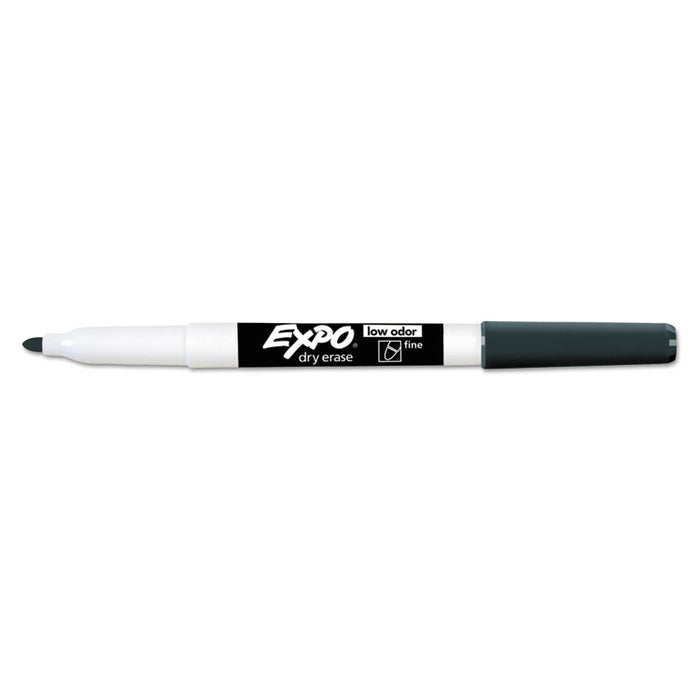 Low-Odor Dry-Erase Marker, Fine Bullet Tip, Black, 36/Box