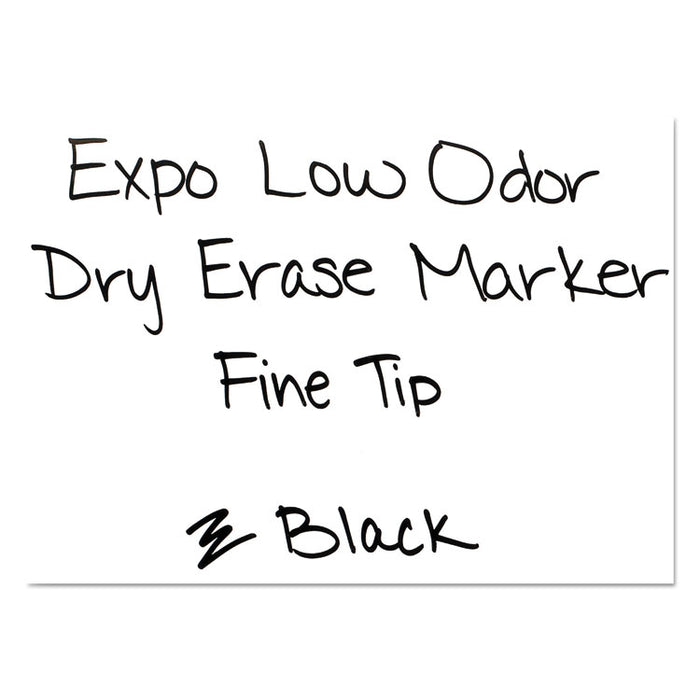 Low-Odor Dry-Erase Marker, Fine Bullet Tip, Black, 36/Box