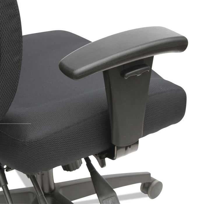 Alera Wrigley Series 24/7 High Performance Mid-Back Multifunction Task Chair, Up to 300 lbs., Black Seat/Back, Black Base