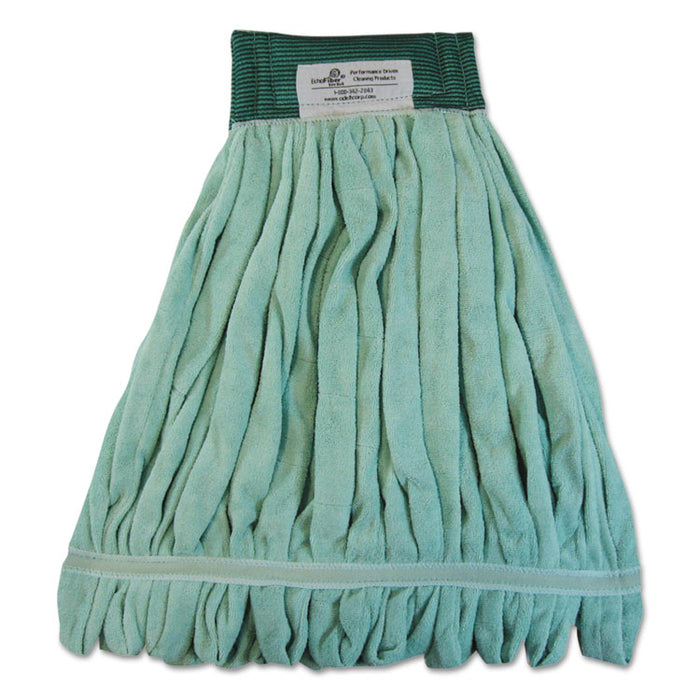 Microfiber Looped-End Wet Mop Head, Large, Green, 12/Carton