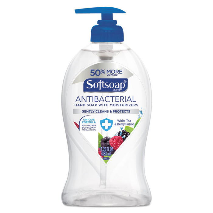 Antibacterial Hand Soap, White Tea & Berry Fusion, 11 1/4 oz Pump Bottle, 6/Ctn