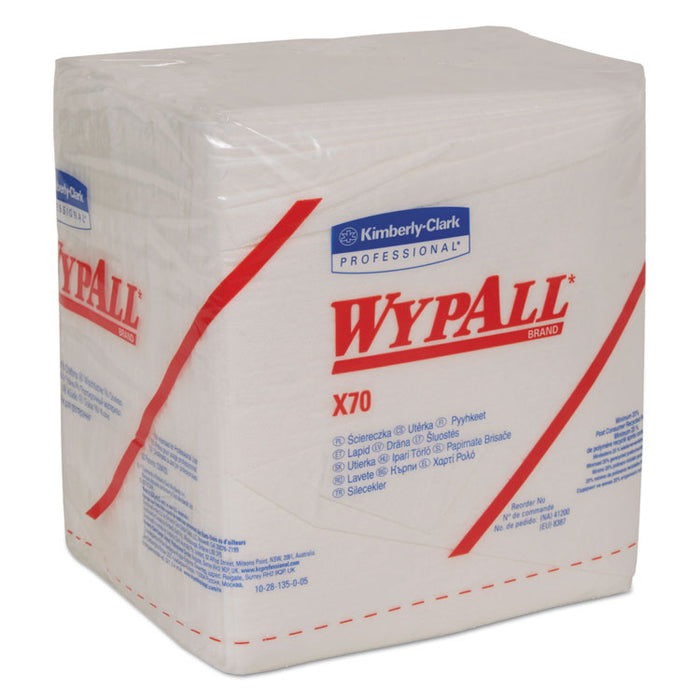 X70 Cloths, 1/4 Fold, 12.5 x 12, White, 76/Pack, 12 Packs/Carton