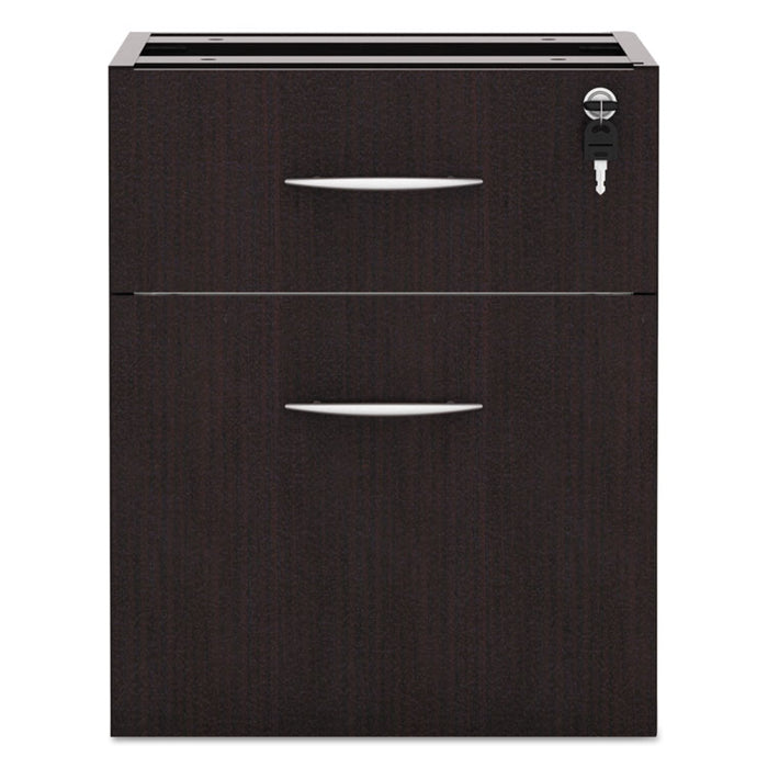 Alera Valencia Series Hanging Pedestal File, Left/Right, 2-Drawers: Box/File, Legal/Letter, Espresso, 15.63" x 20.5" x 19.25"