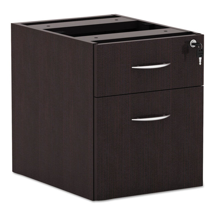 Alera Valencia Series Hanging Pedestal File, Left/Right, 2-Drawers: Box/File, Legal/Letter, Espresso, 15.63" x 20.5" x 19.25"