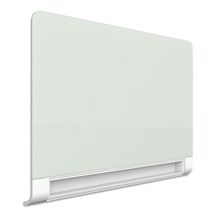 Horizon Magnetic Glass Marker Board with Hidden Tray, 85 x 48, White