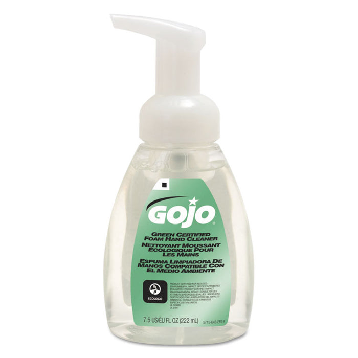 Green Certified Foam Soap, Fragrance-Free, Clear, 7.5 oz. Pump Bottle