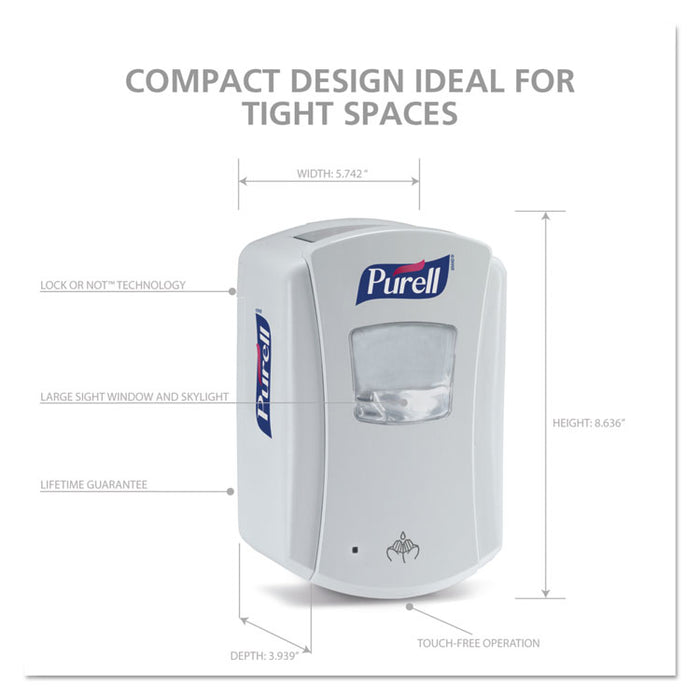 LTX-7 Touch-Free Dispenser, 700 mL, 5.75" x 4" x 8.62", White