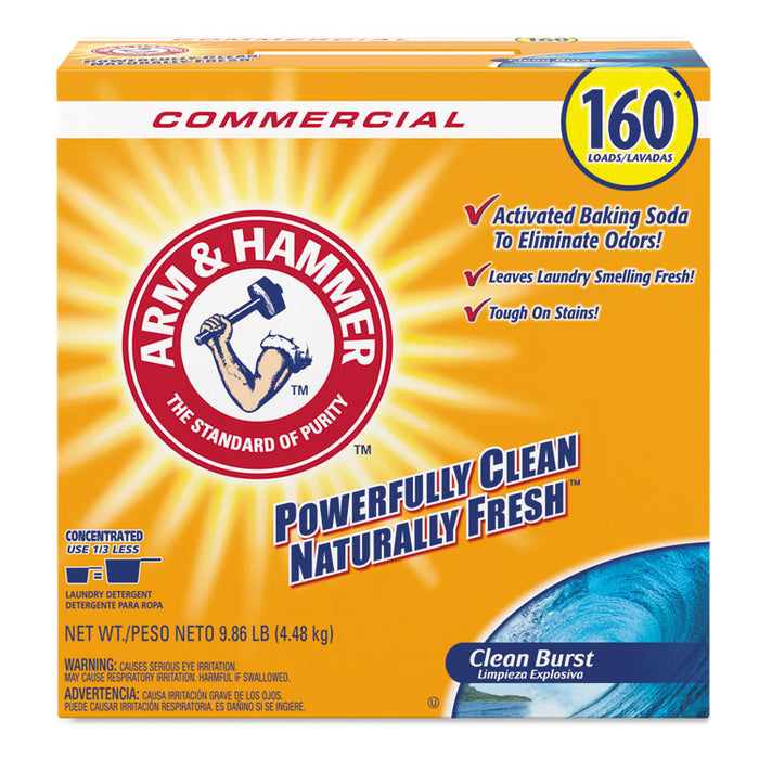 Powder Laundry Detergent, Clean Burst, 9.86 lb Box, 3/Carton