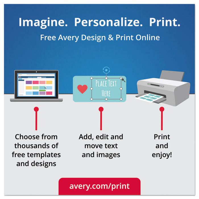 Print-to-the-Edge Labels w/ Sure Feed & Easy Peel, 2 x 3, Glossy Clear, 80/Pack