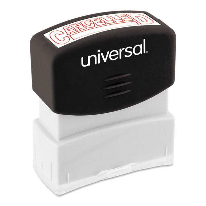 Message Stamp, CANCELLED, Pre-Inked One-Color, Red