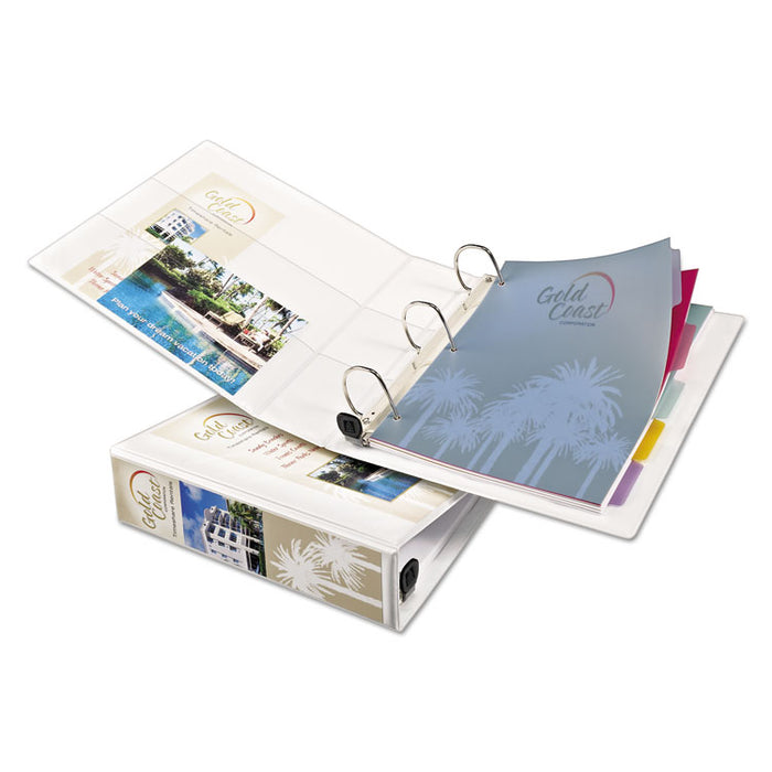 Heavy-Duty View Binder with DuraHinge and One Touch EZD Rings, 3 Rings, 1.5" Capacity, 11 x 8.5, White