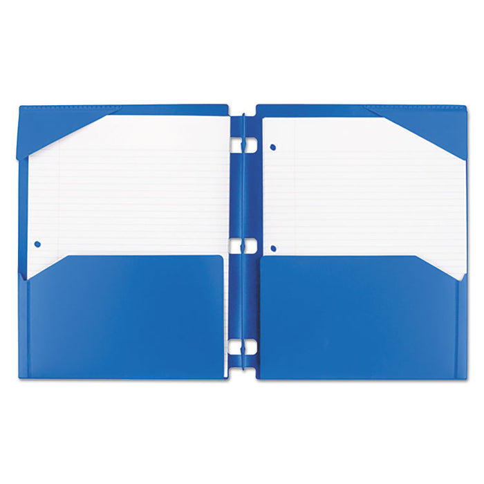 Snap-In Plastic Folder, 20 Sheets, 8 1/2 x 11, Assorted, Snap Closure, 2/Set