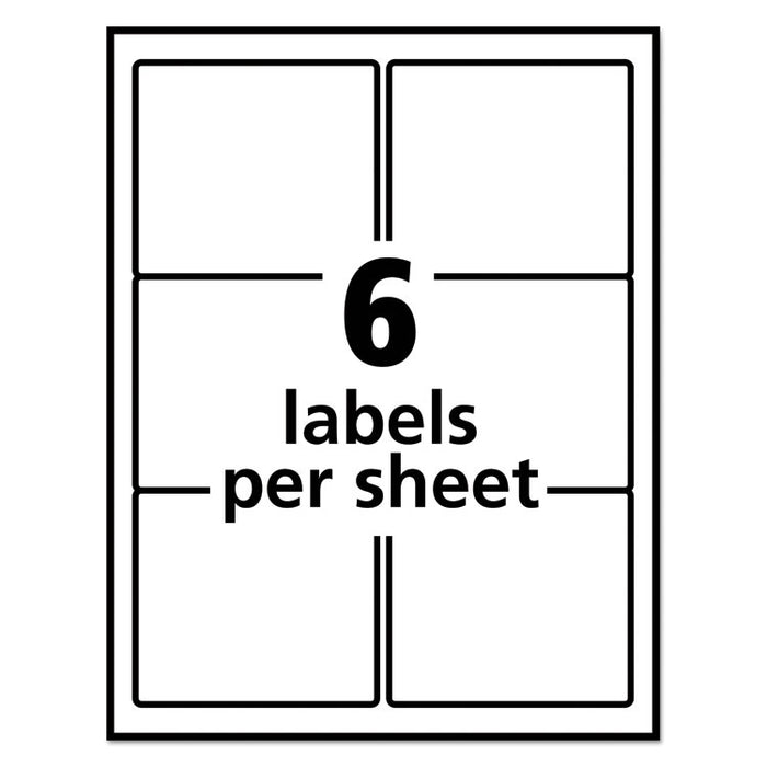Repositionable Shipping Labels w/SureFeed, Laser, 3 1/3 x 4, White, 600/Box