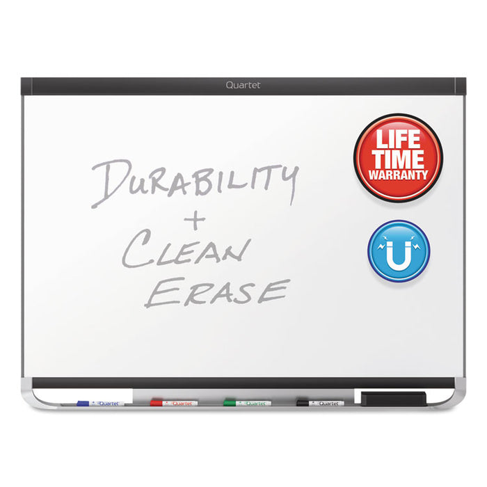 Prestige 2 DuraMax Magnetic Porcelain Whiteboard, 48 x 36, Black Frame