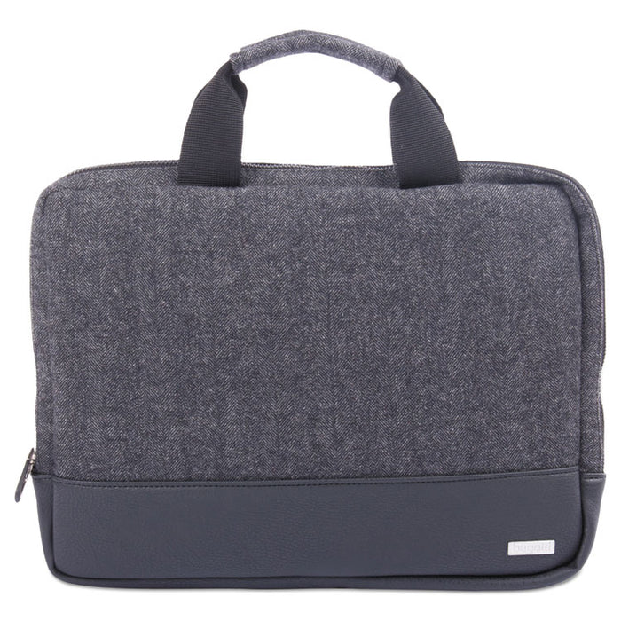 Matt Laptop Sleeve, 10" x 1" x 10", Polyester, Black/Gray