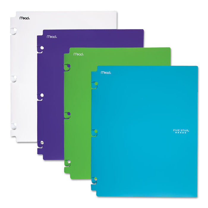 Snap-In Plastic Folder, 20 Sheets, 8 1/2 x 11, Assorted, Snap Closure, 2/Set