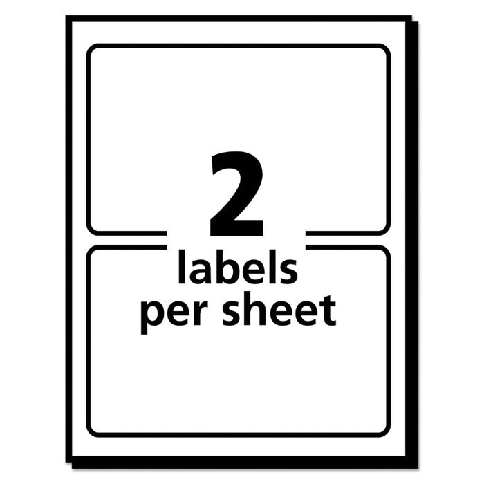 Printable Adhesive Name Badges, 3.38 x 2.33, White, 100/Pack