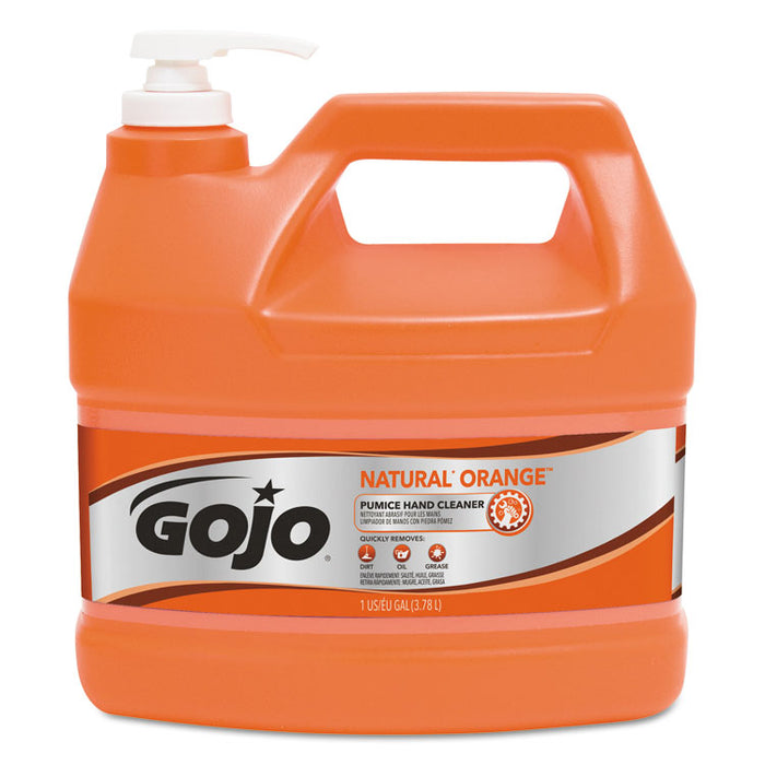 NATUAL ORANGE Pumice Hand Cleaner, Citrus, 1 gal Pump Bottle, 4/Carton