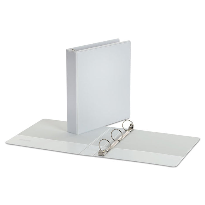 Economy Round Ring View Binder, 3 Rings, 1.5" Capacity, 11 x 8.5, White