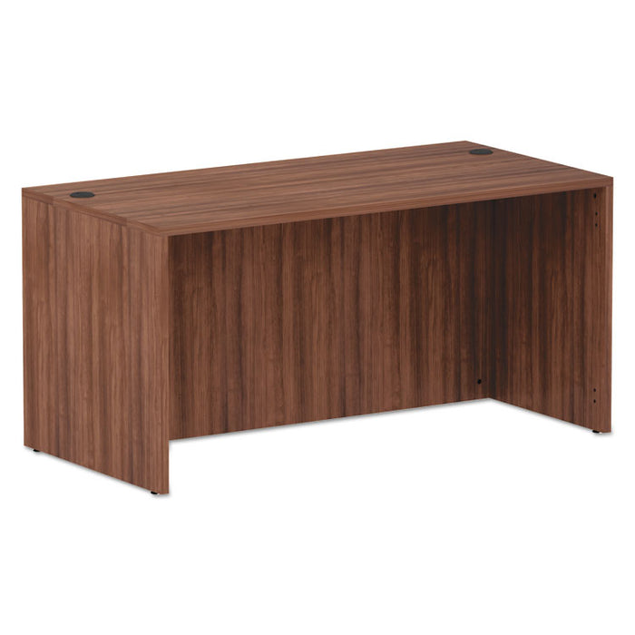 Alera Valencia Series Straight Front Desk Shell, 59.13" x 29.5" x 29.63", Modern Walnut