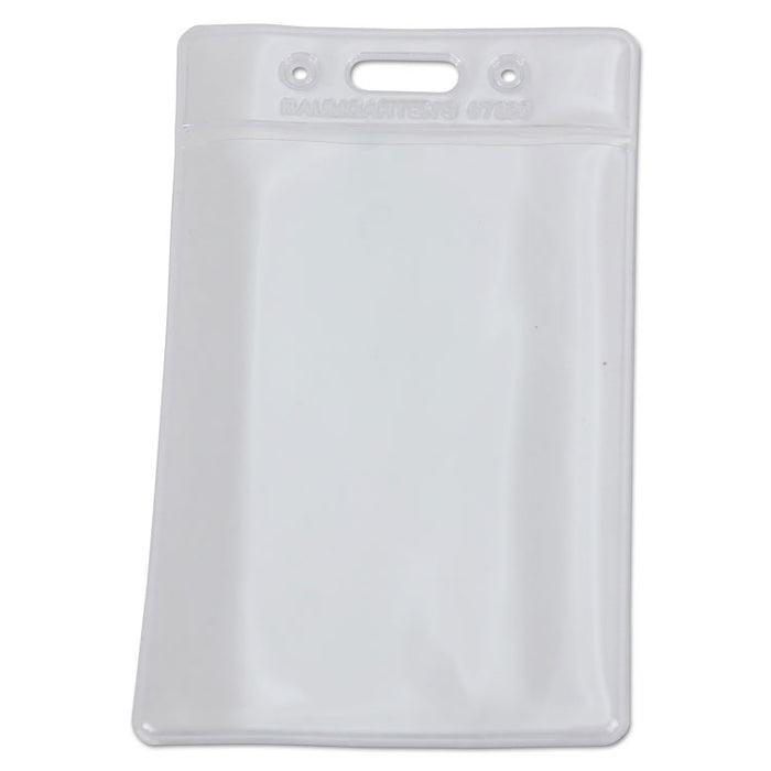 SICURIX Badge Holder, Vertical, 2.75 x 4.13, Clear, 12/Pack