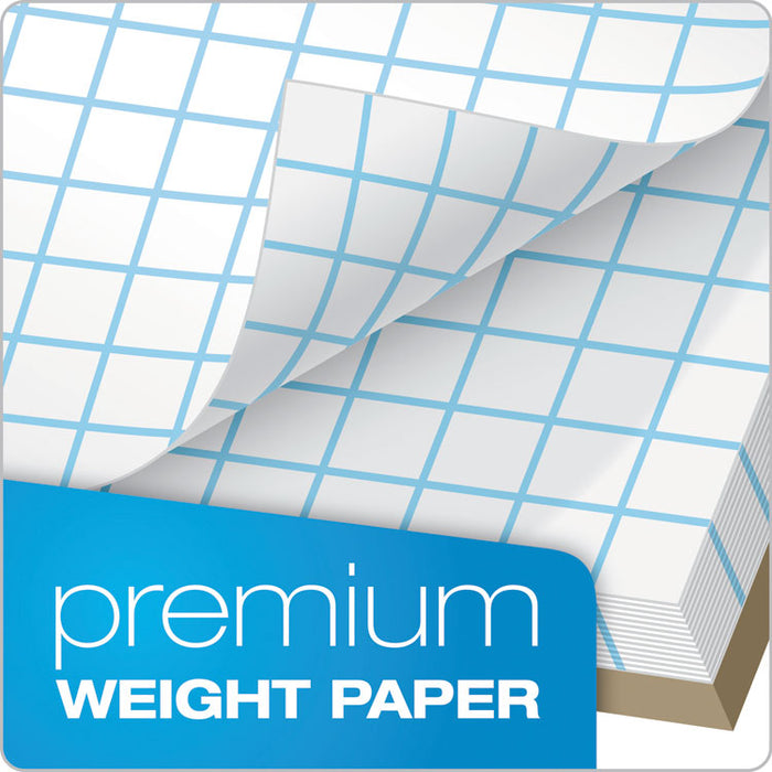 Cross Section Pads, Cross-Section Quadrille Rule (4 sq/in, 1 sq/in), 50 White 8.5 x 11 Sheets