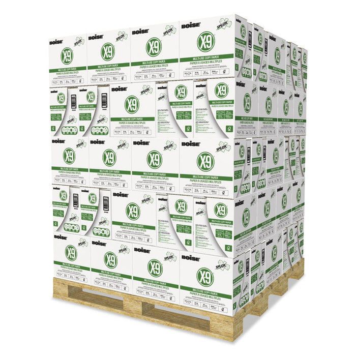 X-9 SPLOX Multi-Use Paper , 92 Bright, 20 lb, 8.5 x 11, White, 2500 Sheets/Carton, 80 Cartons/Pallet
