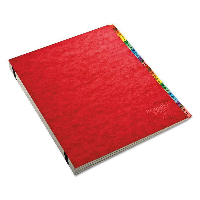 Expanding Desk File, 31 Dividers, Date Index, Letter Size, Red Cover