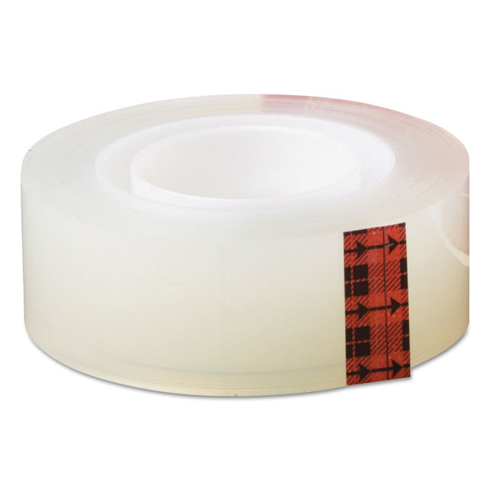 Transparent Tape, 1" Core, 0.75" x 83.33 ft, Transparent, 6/Pack