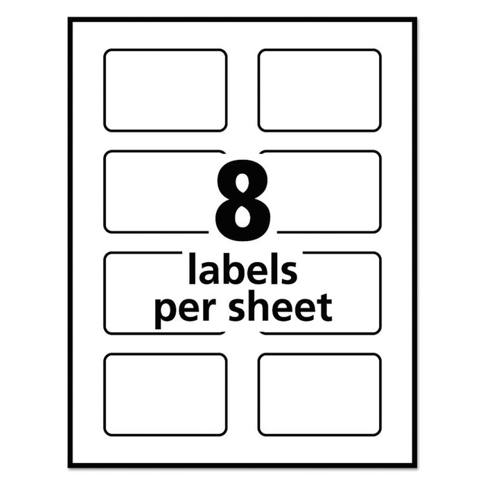 Print-to-the-Edge Labels w/ Sure Feed & Easy Peel, 2 x 3, Glossy Clear, 80/Pack